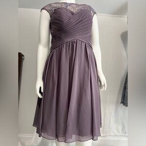 Beautiful DressTells Mauve Purple Chiffon Bridesmaid Homecoming Prom Dress Sz14